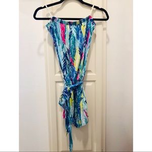 Fun, feather pattern Lilly Pulitzer Romper